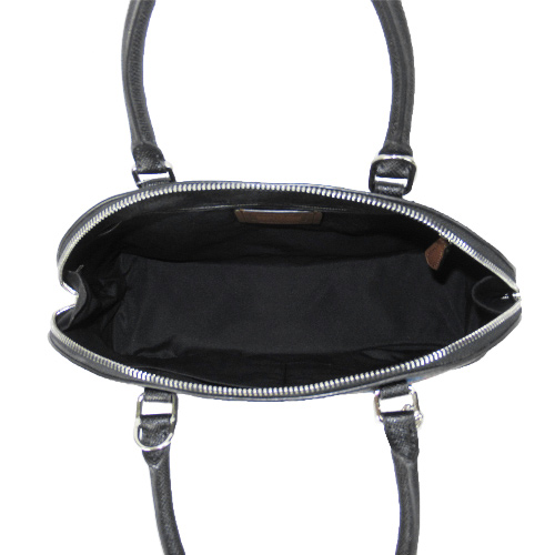 COACH 馬車 LOGO鳥兒圖騰防刮皮革手提/斜背保齡球包(大/黑)