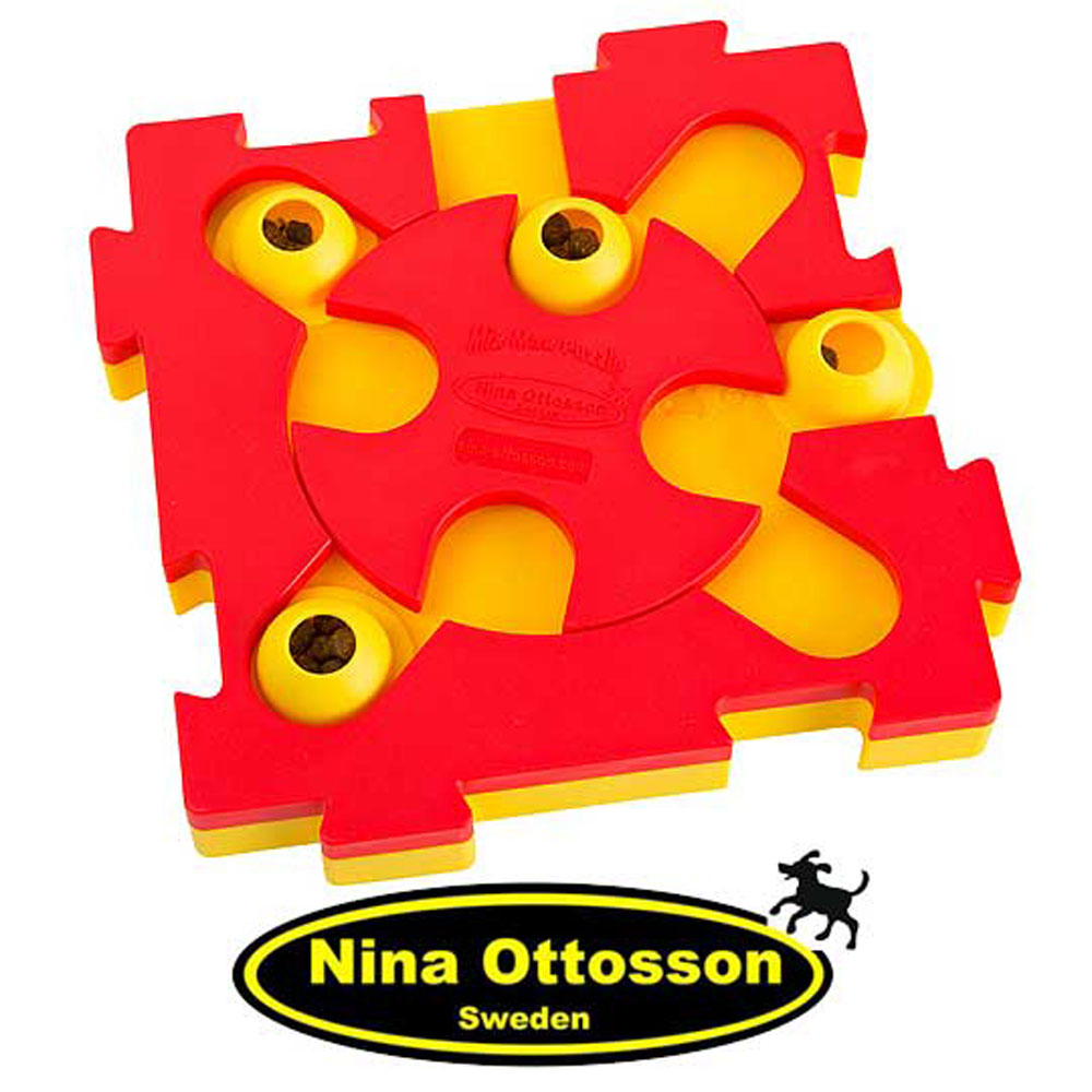 瑞典Nina Ottosson狗狗益智玩具 狗狗混很大拼拼樂 (中階/鮮黃+鮮紅)