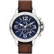 A│X Armani Exchange 重裝軍式風格計時腕錶-藍x咖啡/48mm product thumbnail 1