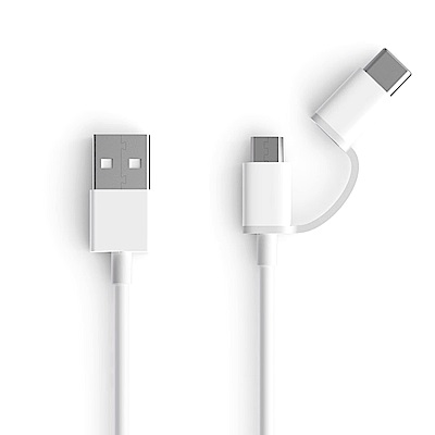 ZMI紫米 Micro USB & Type-C 二合一傳輸充電線100cm(AL501)