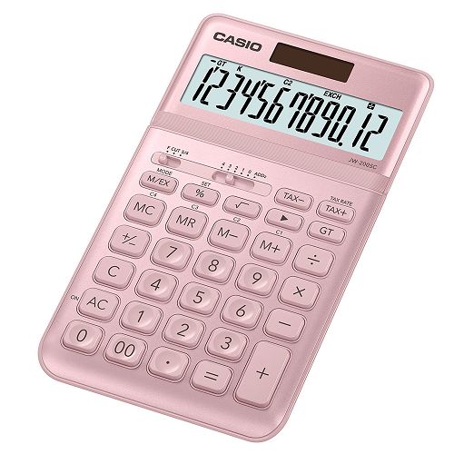 CASIO 12位元時尚霧面系列桌上型計算機(JW-200SC-PK)-甜心粉