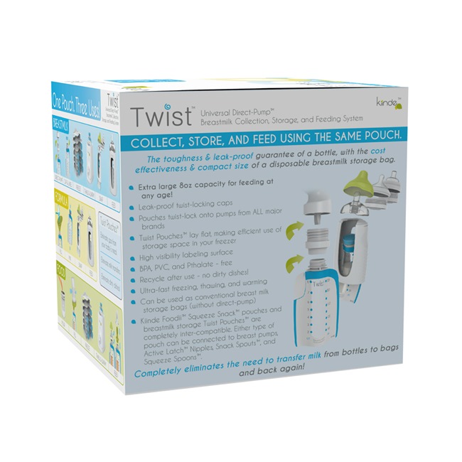 美國Kiinde Twist 240cc(40入)多功能母乳儲存袋 1盒