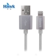 Hawk 鋁合金iPhone Lightning 充電傳輸線-灰 product thumbnail 1