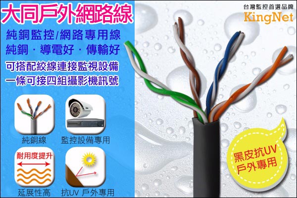 KINGNET 大同 8芯 CABLE CAT.5E 305M 台製 全銅 網路線