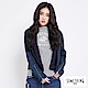 SOMETHING 垂領短版牛仔外套-女-中古藍 product thumbnail 1