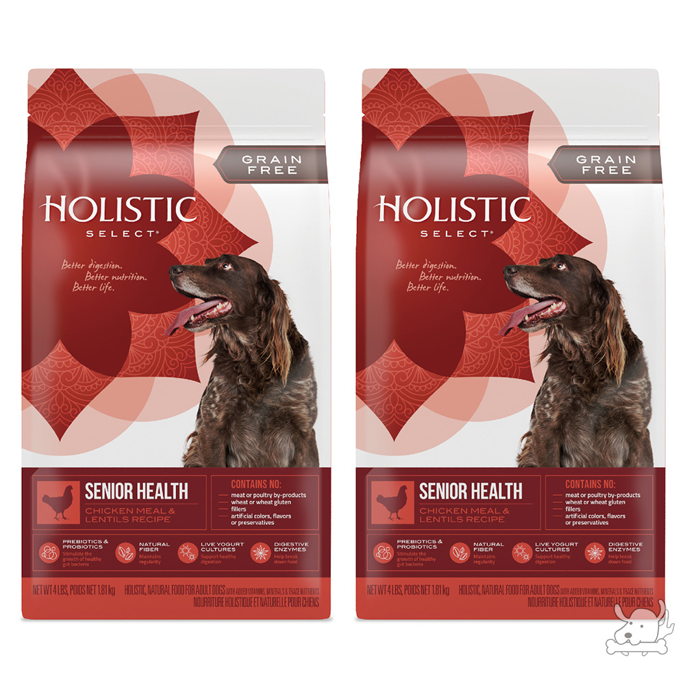 Holistic Select 活力滋 無穀老犬 雞肉養生健康配方 12磅 X 2包