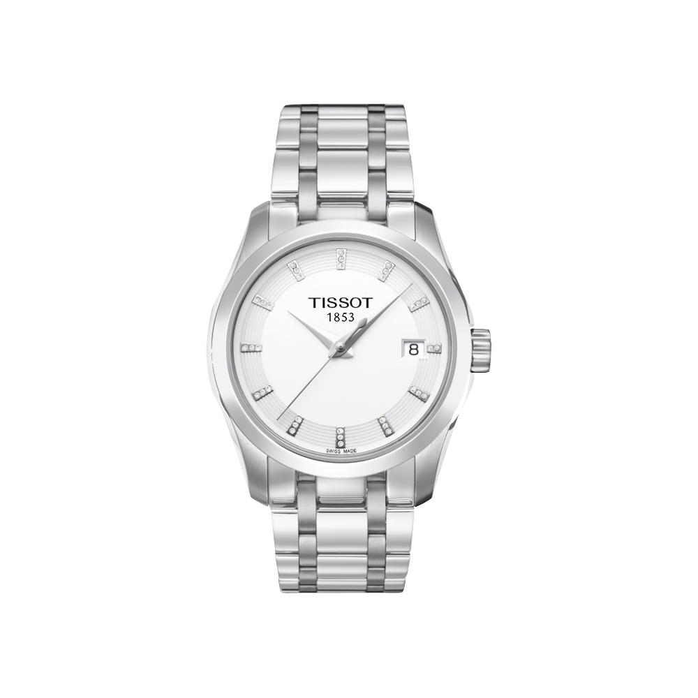 TISSOT 天梭 官方授權 建構師時尚石英女錶-銀/32mm T0352101101600