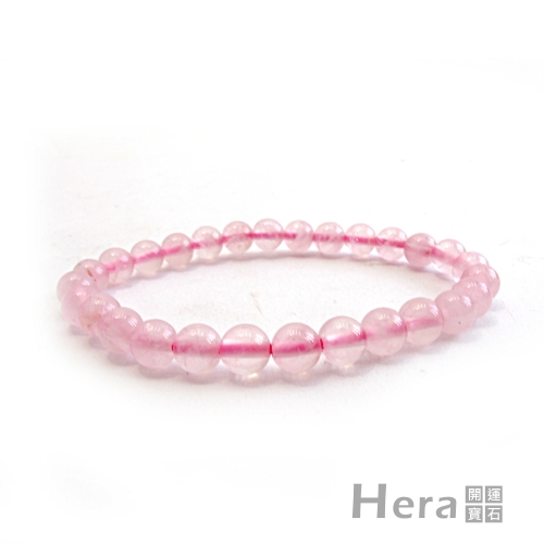 Hera頂級優雅亮麗粉晶手珠(6mm)