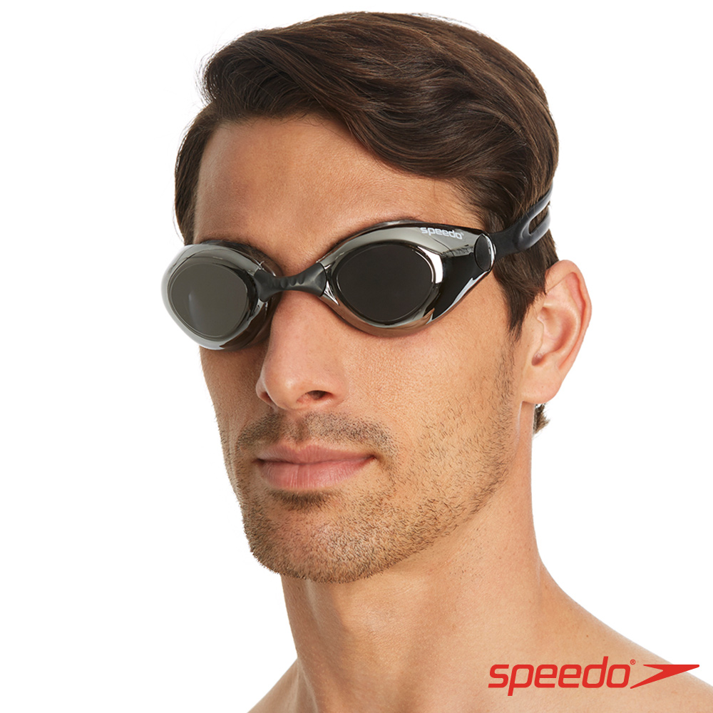 SPEEDO 成人 進階型鏡面泳鏡 Aquapulse Mirror 黑-墨灰