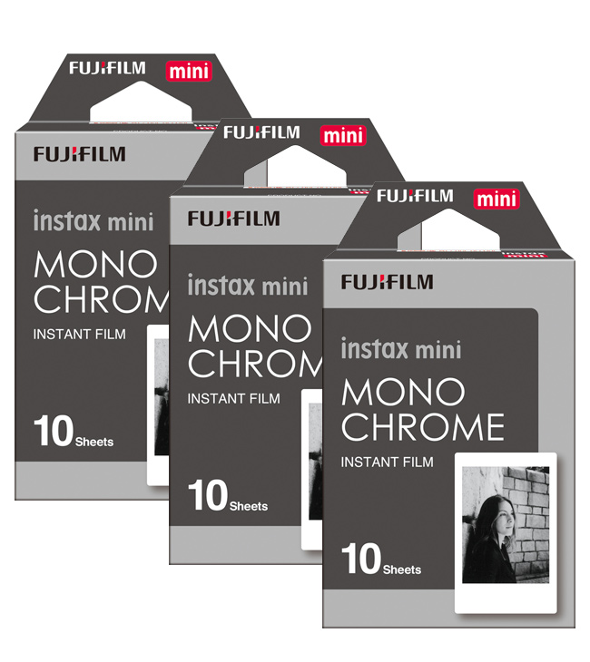 3盒裝/FUJIFILM instax mini MONOCHROME 空白底片-黑白復刻