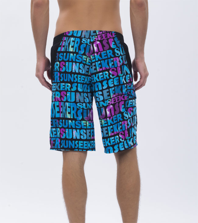 澳洲Sunseeker泳裝時尚男士快乾海灘衝浪褲-字母藍