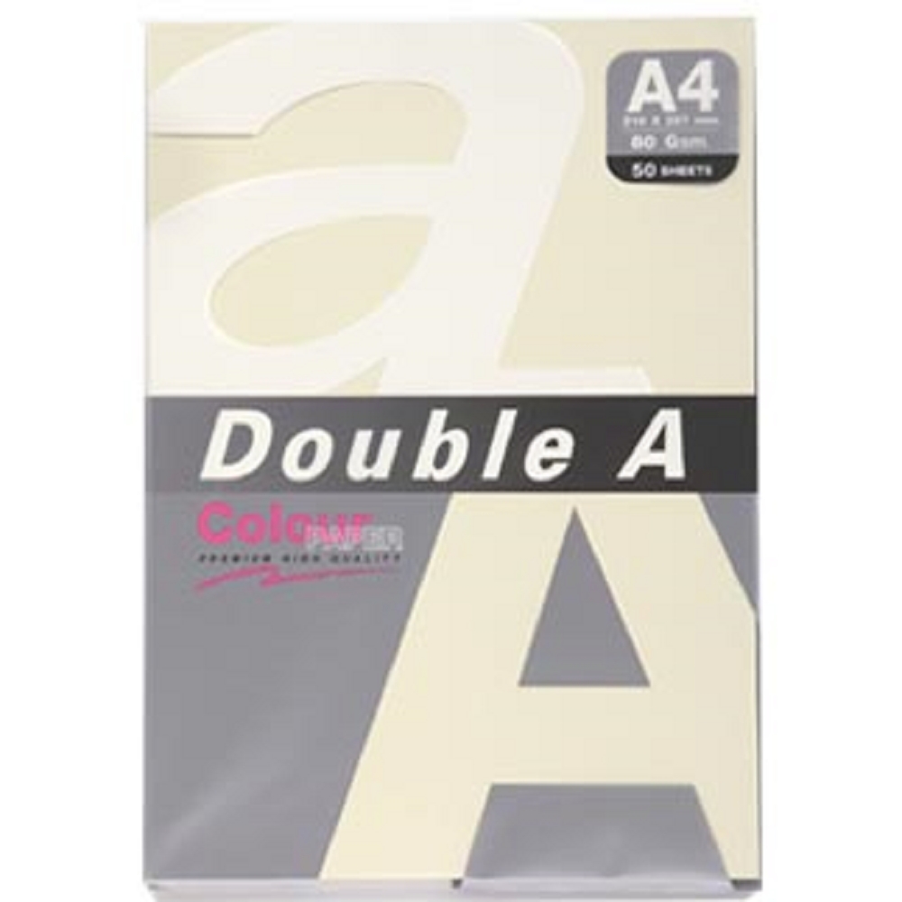 Double A 粉黃 彩色影印紙 80磅 A4 50入 [滿額出貨]