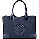 TORY BURCH Ella 漆皮拼接尼龍托特包(迷你/深藍色) product thumbnail 1