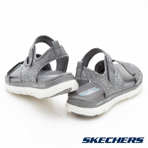 SKECHERS(女)時尚休閒系列Flex Appeal2.0涼鞋-39075GRY