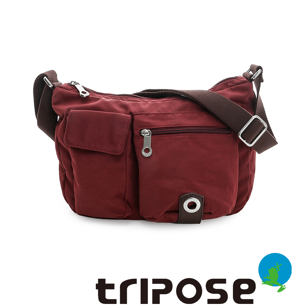 tripose MOVE系列多口袋斜背包 - 酒紅