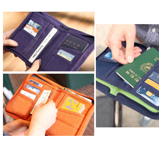 DF Queenin - 韓版旅行專屬隨身護照包錢包-共4色