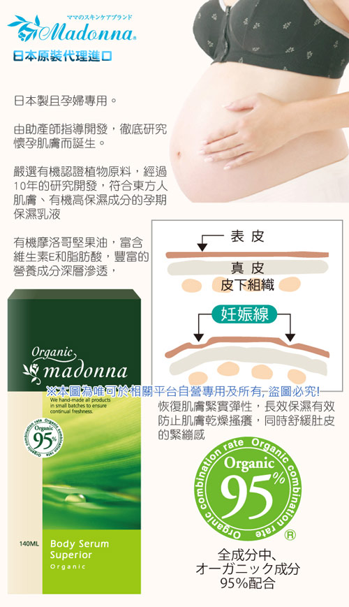 日本製Madonna-有機蘆薈葉水妊娠霜+有機蘆薈葉水乳房專用凝膠