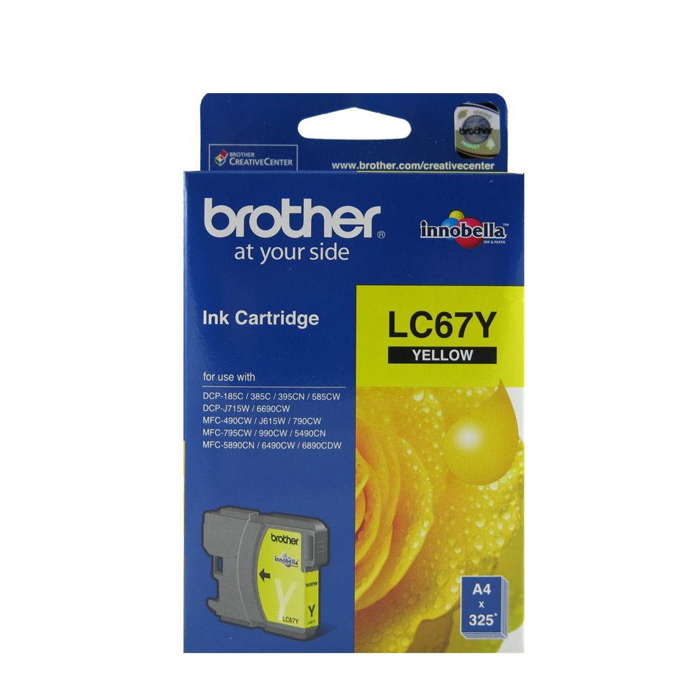 Brother LC67 原廠黃色墨水匣