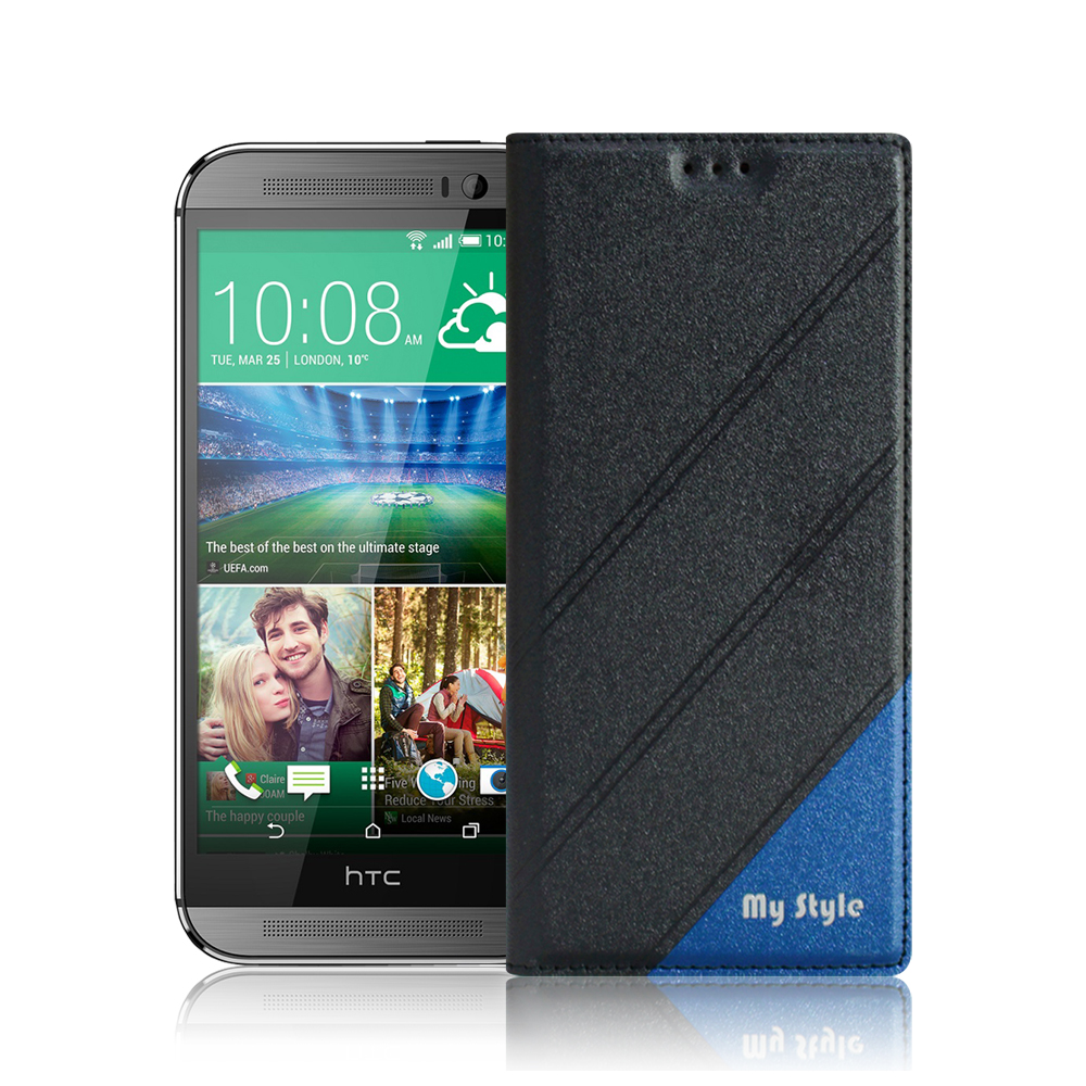 MyStyle HTC One M8 流行都會磁力側翻皮套