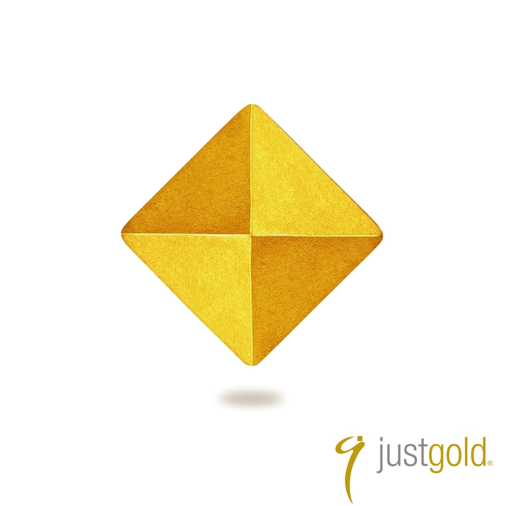 鎮金店Just Gold 黃金單耳耳環 搖滾鉚釘(純金小)