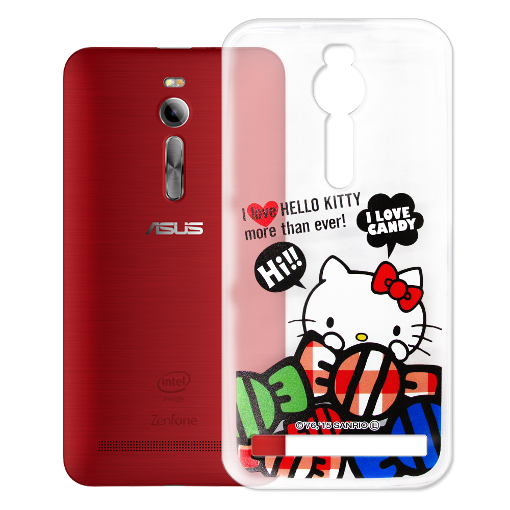 Hello Kitty ASUS Zenfone 2 5.5吋 透明軟式殼 糖果款