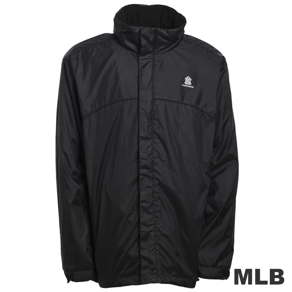 MLB-紐約洋基隊可拆帽風衣外套-黑(男)