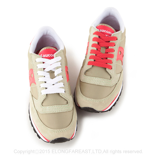 (女)美國 SAUCONY 經典時尚休閒輕量慢跑球鞋-橄欖綠桃