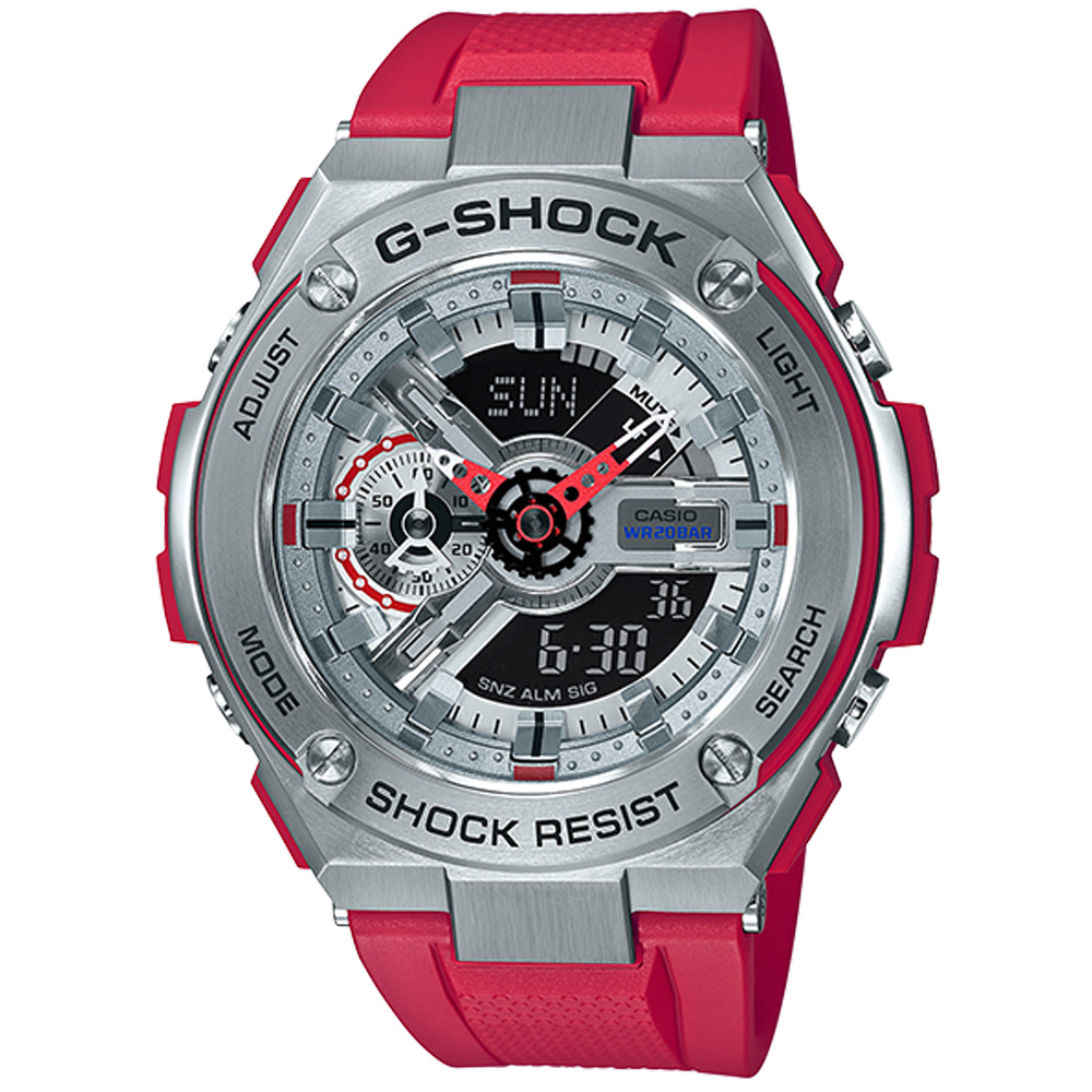 G-SHOCK 蒙德里安爵士樂系列運動腕錶(GST-410-4A)紅