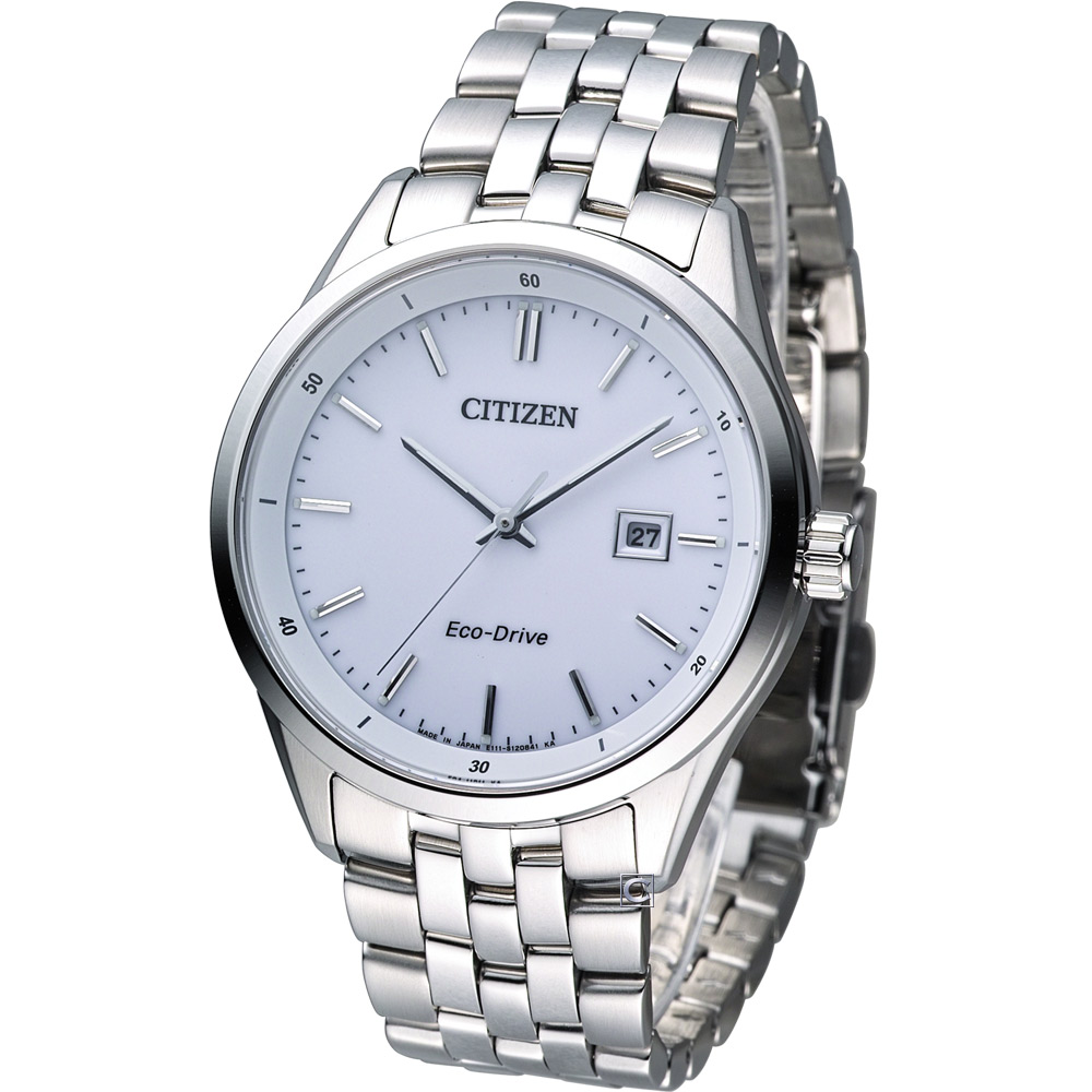 CITIZEN Eco-Drive 經典百搭時尚紳士腕錶(BM7250-56A)-白/41mm