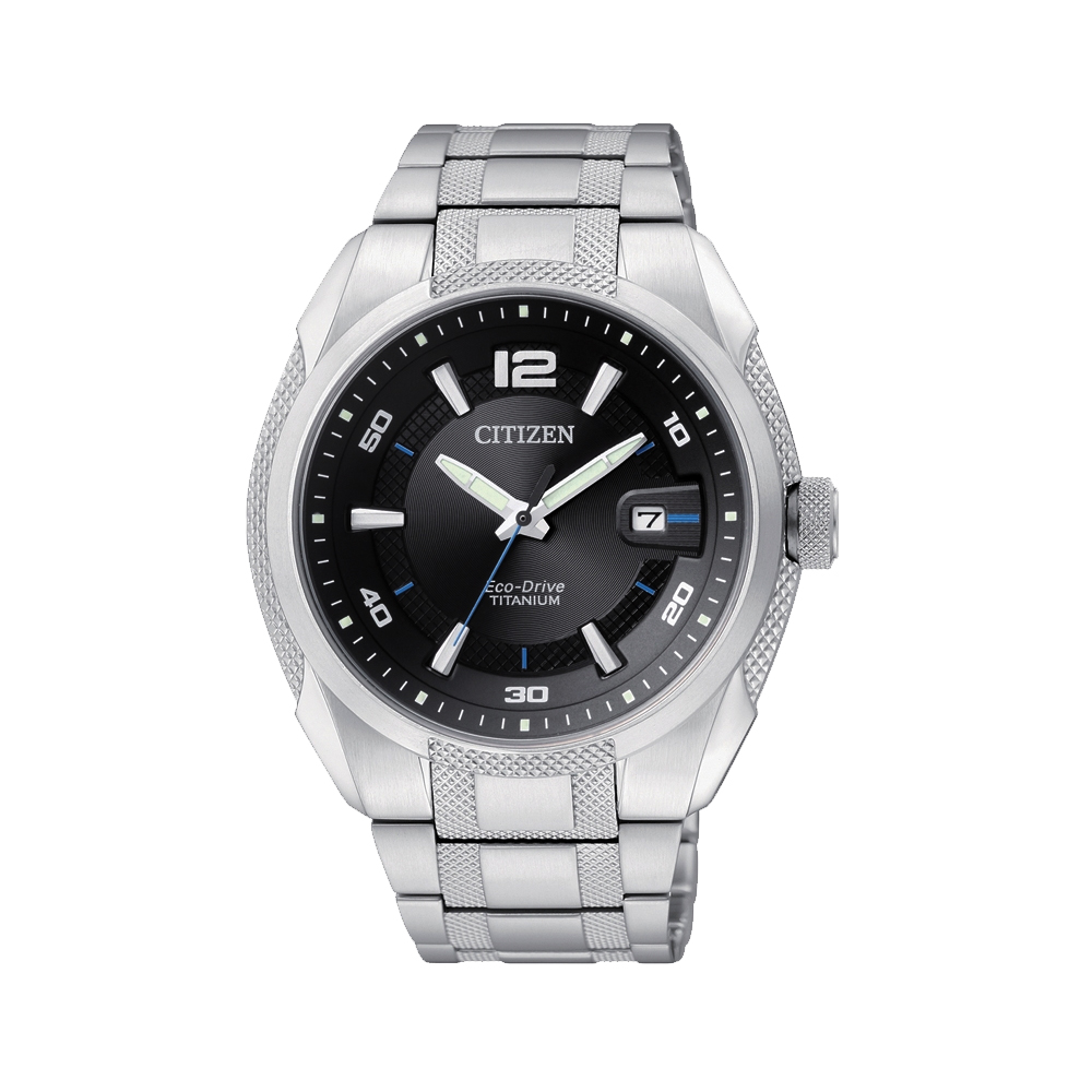 CITIZEN ECO-Drive 超級鈦金屬腕錶(BM6901-55E)-黑/44mm