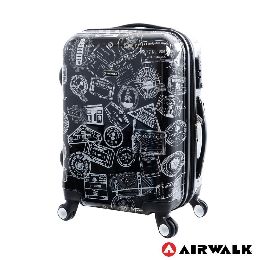 AIRWALK LUGGAGE - 精彩歷程 環郵世界行李箱20吋 - 遊玩靚黑