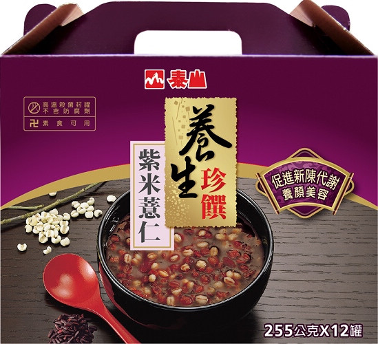 泰山養生珍饌-紫米薏仁粥禮盒255g(12入)