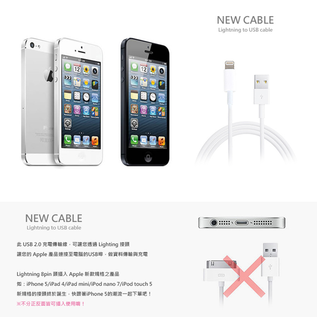 g-IDEA iPhone5 Lightning 新版USB傳輸線
