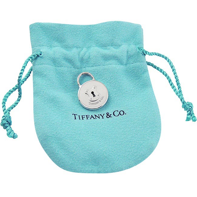 TIFFANY&Co. T&Co 字樣圓形鎖純銀墜飾