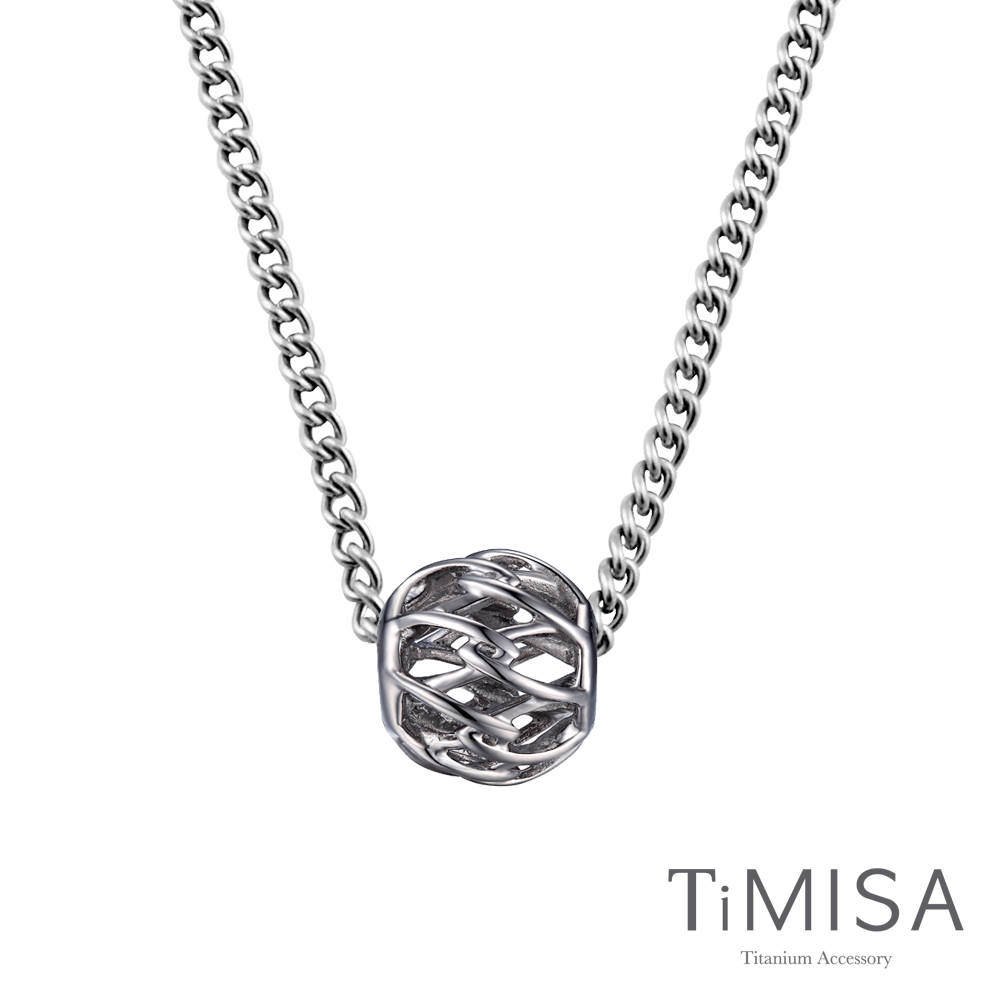 TiMISA 交織 純鈦串飾項鍊(M02D)
