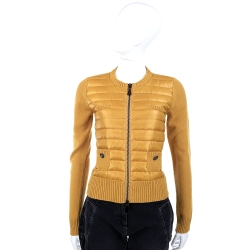 MARELLA 拼接設計拉鍊針織外套(黃色)