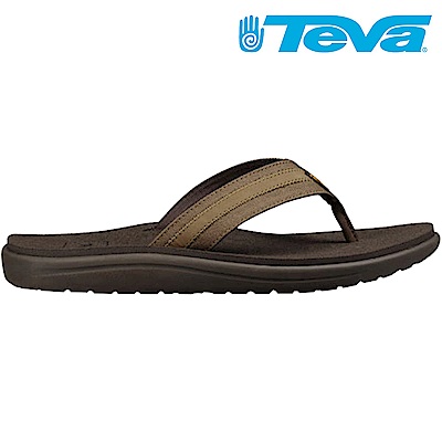 TEVA Voya Canvas Flip 男休閒拖鞋 橄欖綠