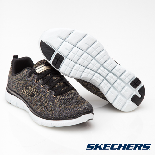 SKECHERS (女) 運動系列FLEX APPEAL 2.0-12617BKGD