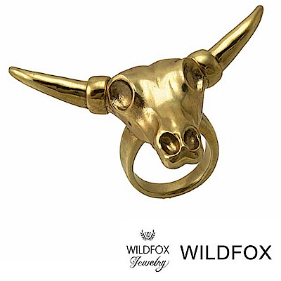 Wildfox Couture 美國品牌 金色公牛戒指 立體公牛頭戒指