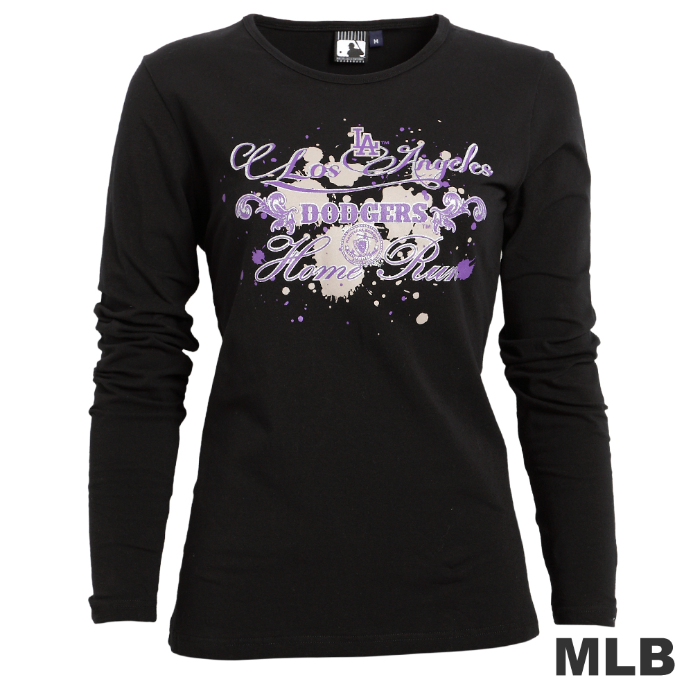 MLB-洛杉磯道奇隊棉質T恤-黑(女)
