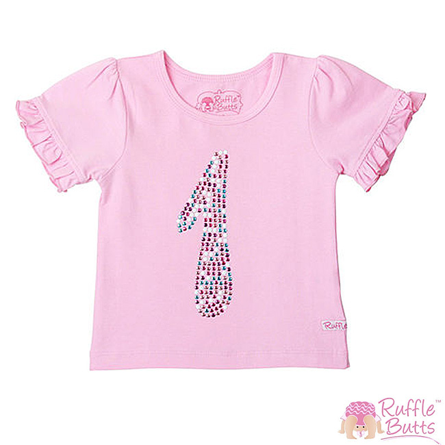 RuffleButts 生日快樂粉色短袖澎裙 套裝三件組