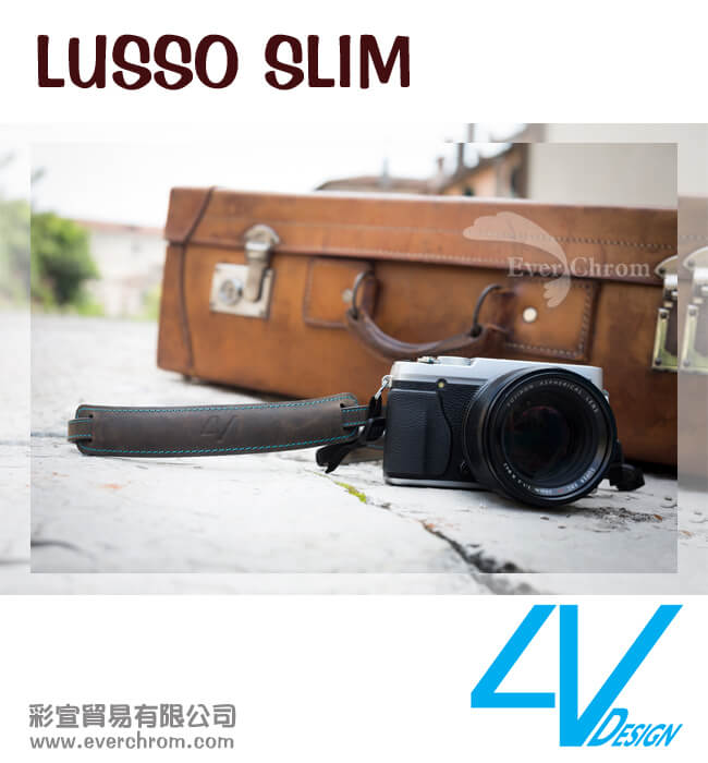 4V LUSSO-SLIM系列相機背帶SP01B-VV2330-棕/青色(S)