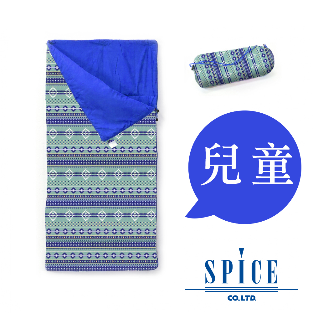 【SPICE】信封式 兒童印花 防水 可拼接 睡袋 -  原住民圖騰