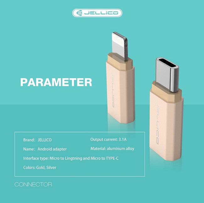 JELLICO MICRO USB 轉TYPE-C急速傳輸轉接器JEH-OTG-CMSR