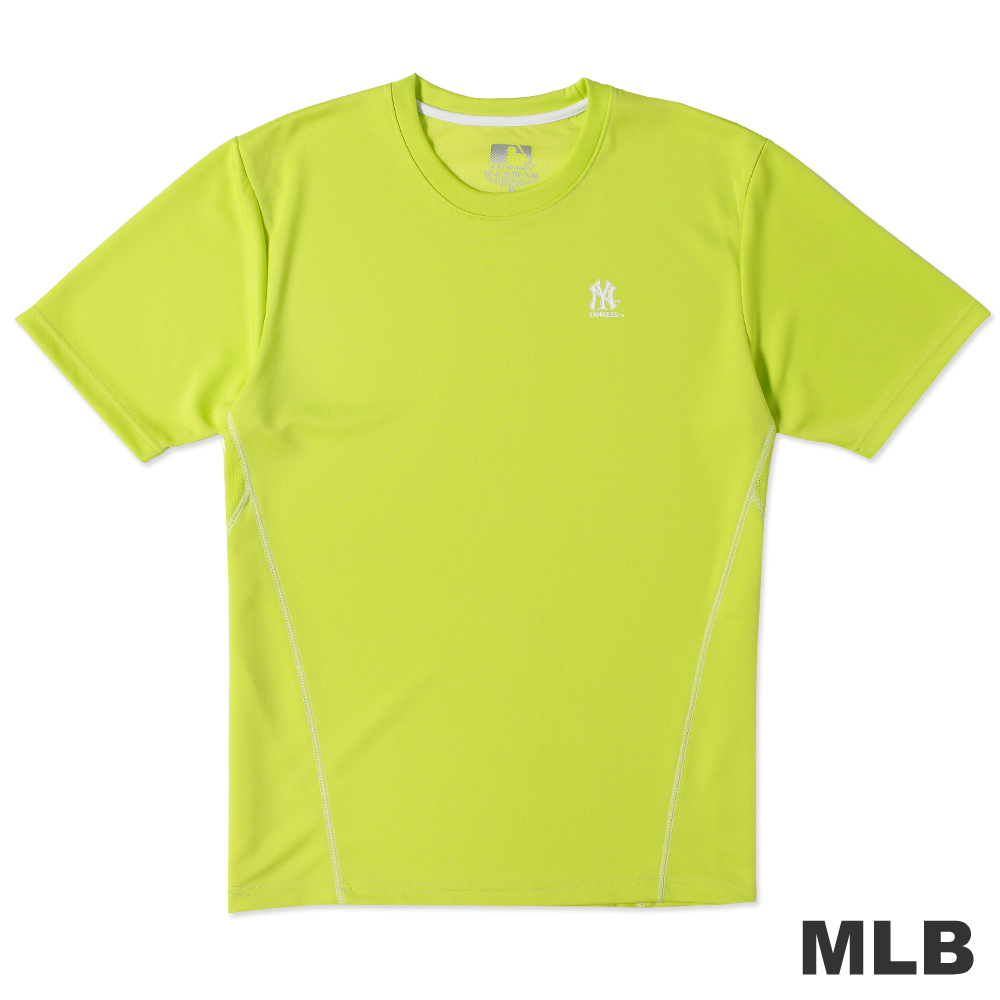 MLB-紐約洋基隊LOGO印花圓領T恤-淺綠(男)