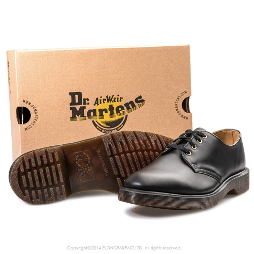 Dr.Martens-復古SMITHS4孔馬汀鞋-男款-黑色