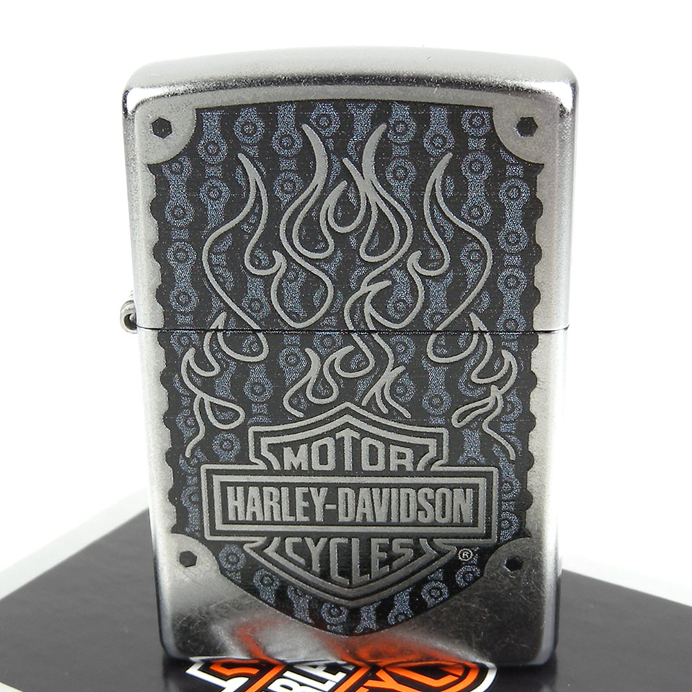 【ZIPPO】美系~哈雷~Harley-Davidson-火焰圖案設計打火機