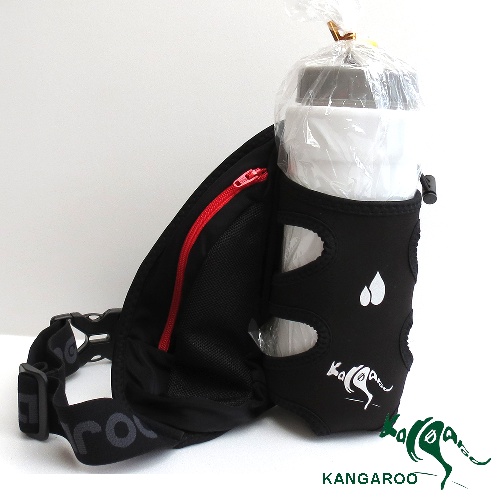 KANGAROO休閒單水壺腰包(酷線紅) K140119002 運動腰包 臀包