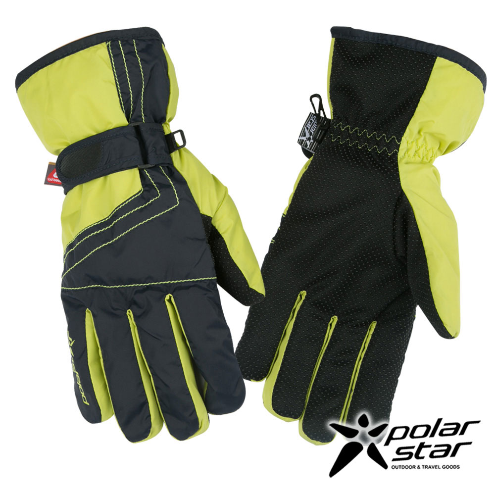 PolarStar 男 防水保暖透氣手套『藍綠』P16611