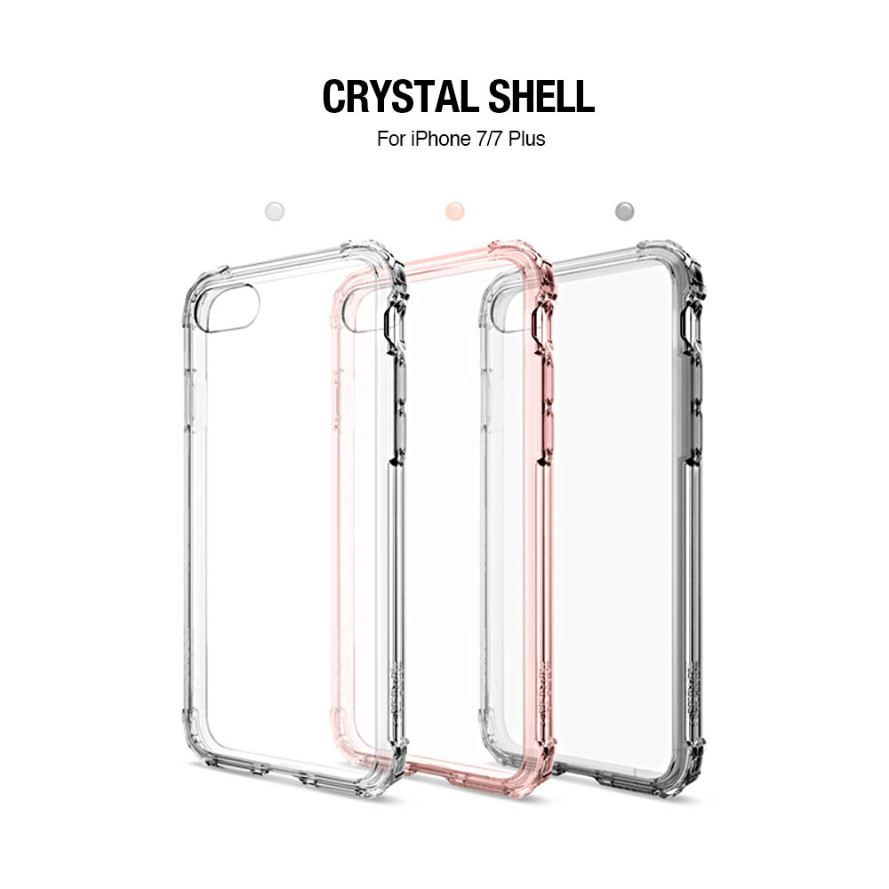 Spigen iphone7 plus Crystal Shell-美國軍規認證雙料防震殼